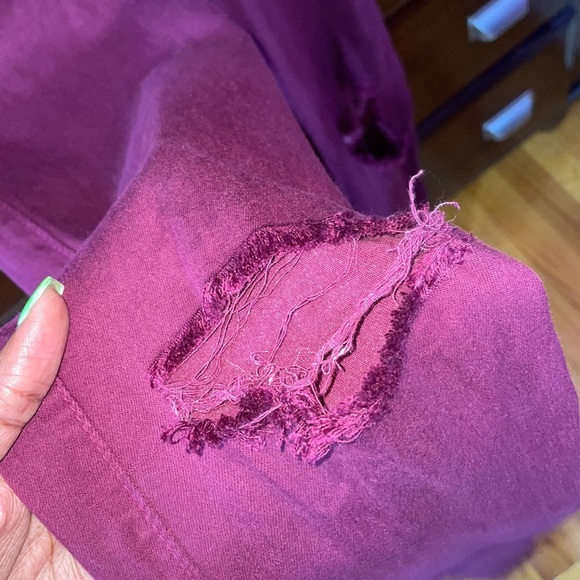 FN Burgundy Skinny Jeans - Picture 3 of 3